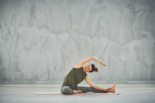 istock Woman practicing yoga. 1143296147