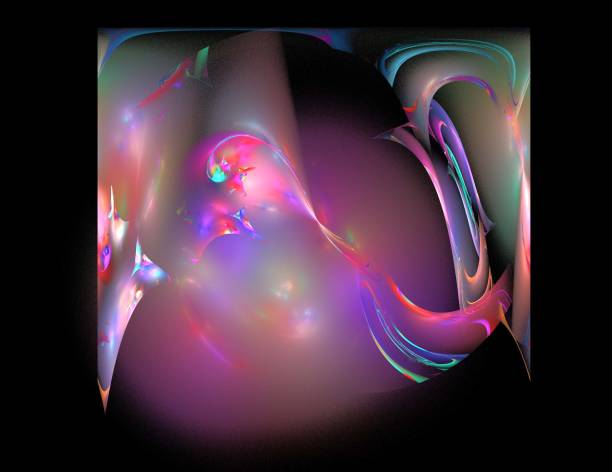 istock image of one Digital Fractal on Black Color 1143297461