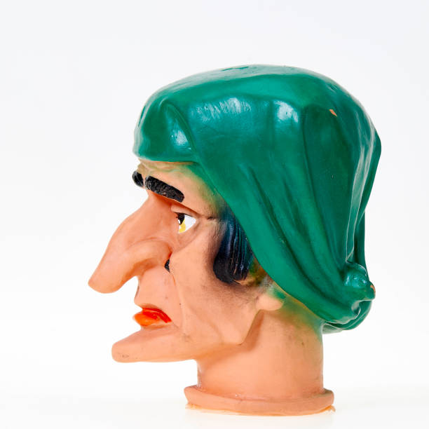 istock Vintage finger punch puppet, ugly pirate, side view 1143299437