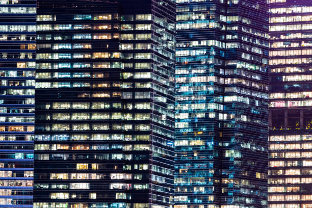 istock Light of high-rise building 1143299634