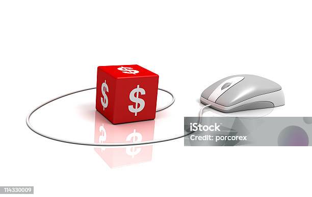 Foto de Símbolo Do Dólar Com Mouse De Computador e mais fotos de stock de Atividade comercial - Atividade comercial, Bloco, Comprar