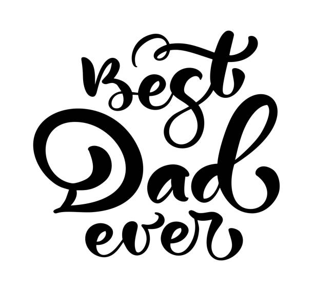 Best Dad ever lettering black vector calligraphy text for Happy Fathers Day. Modern vintage lettering handwritten phrase. Best dad ever illustration Best Dad ever lettering black vector calligraphy text for Happy Fathers Day. Modern vintage lettering handwritten phrase. Best dad ever illustration. best dad ever stock illustrations