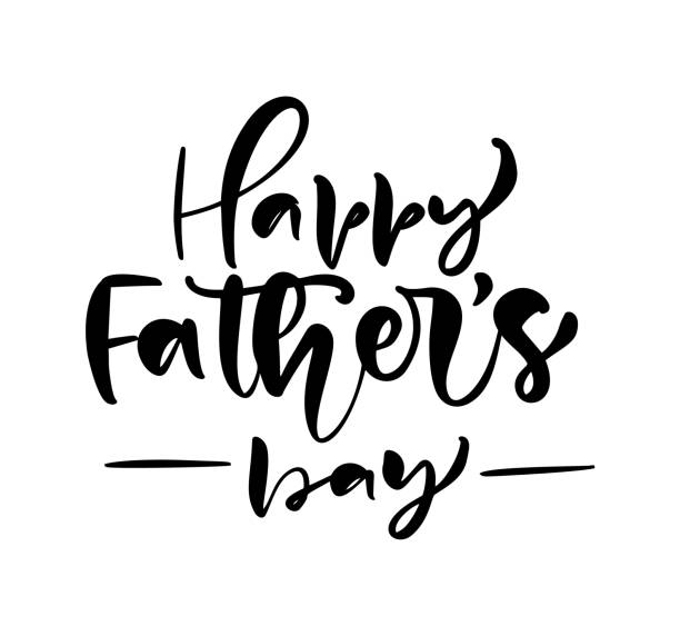 Happy Father s Day lettering black vector calligraphy text. Modern vintage lettering handwritten phrase. Best dad ever illustration Happy Father s Day lettering black vector calligraphy text. Modern vintage lettering handwritten phrase. Best dad ever illustration. best dad ever stock illustrations
