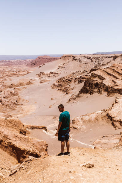 istock Man at beautiful canyon in Atacama desert 1143301020