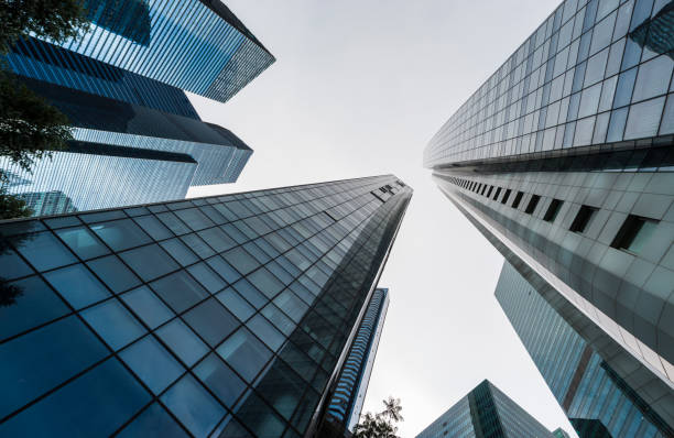 istock Skyscrapers in a finance district 1143301804