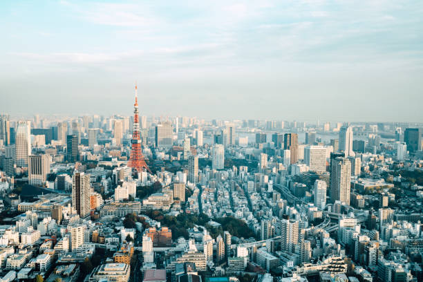 istock Tokyo Tower, Japan - communication and observation tower. It was the tallest artificial structure in Japan until 2010 when the new Tokyo Skytree became the tallest building of Japan. 1143301821