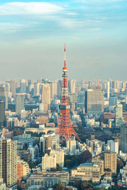 istock Tokyo Tower, Japan - communication and observation tower. It was the tallest artificial structure in Japan until 2010 when the new Tokyo Skytree became the tallest building of Japan. 1143301974