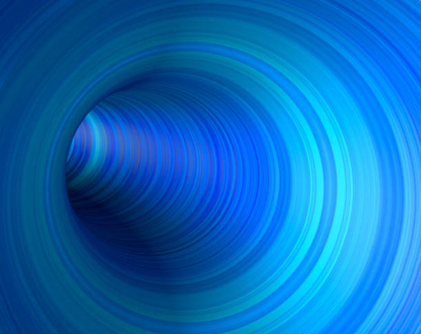 istock blue spiral tunnel or tube 1143302204