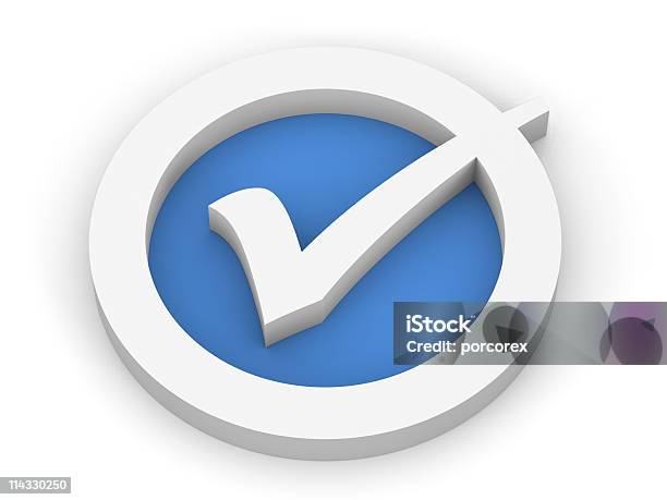 Photo libre de droit de Blue Check Mark Symbole banque d'images et plus d'images libres de droit de Coche - Coche, Bleu, Icône