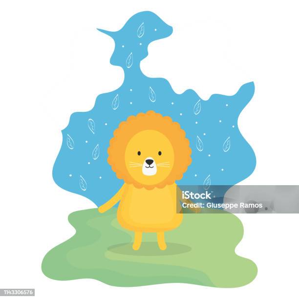 Cute Lion Adorable Character Stock Illustration - Download Image Now - Animal, Animal Wildlife, Beauty