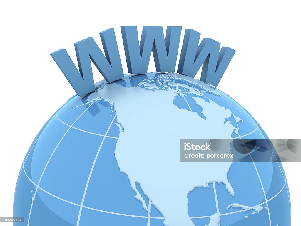 WWW avec la terre Globe - Photo de Bleu libre de droits