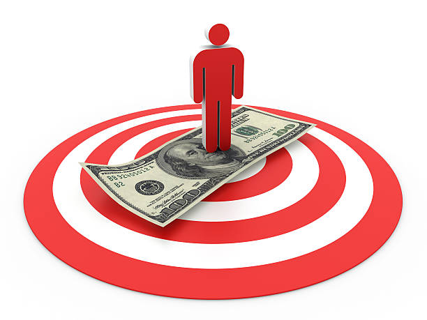 istock Bull's-Eye with People and Dollar Bill 114330883