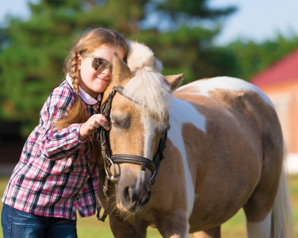 istock Pony. Face girl. Closed eyes. Close up 1143309927