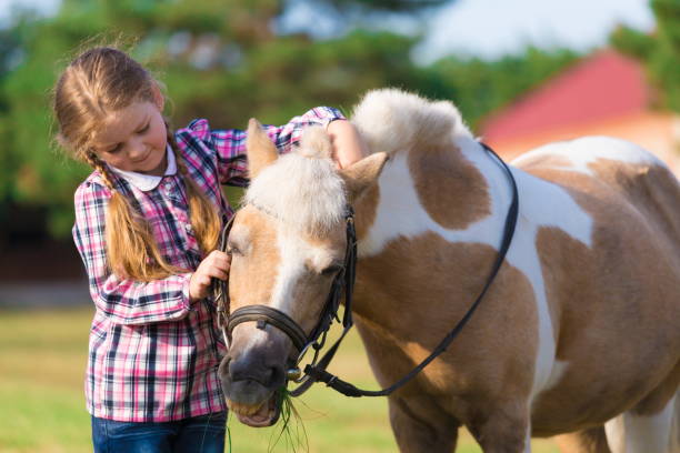 istock Pony. Face girl. Closed eyes. Close up 1143309998