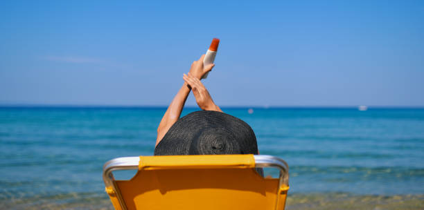istock Woman applying sun protection lotion 1143310003