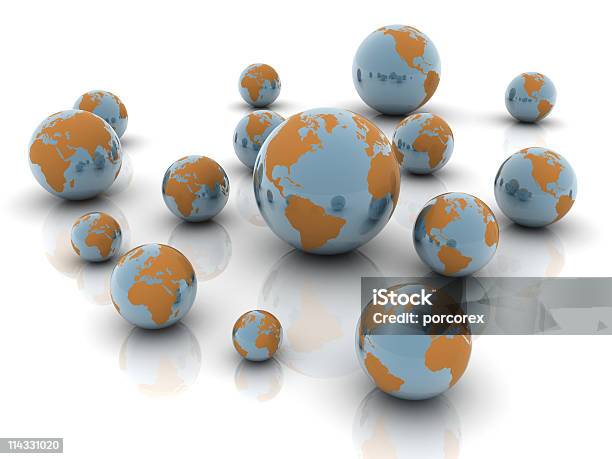 Ziemia Globusy - zdjęcia stockowe i więcej obrazów Bez ludzi - Bez ludzi, Białe tło, Globus - Wyposażenie do nawigacji