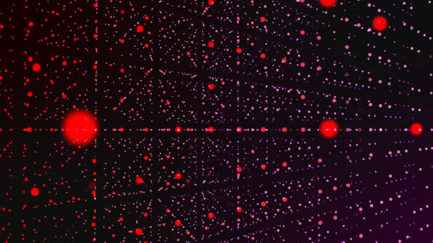 istock Abstract colorful neon digital cyber pixel dot light graphic background, future system programming and data transfer concept for presentation opening company, 3D Rendering 1143311254