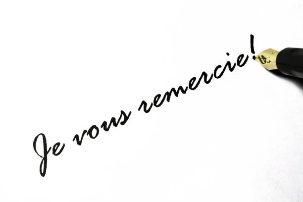 Thank you - handwritten in French language.
