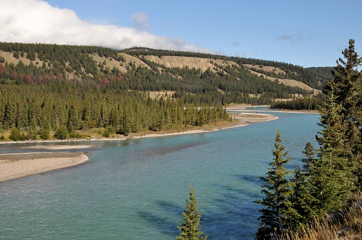 Athabasca River,Jasper,Jasper National Park,Alberta,Canada