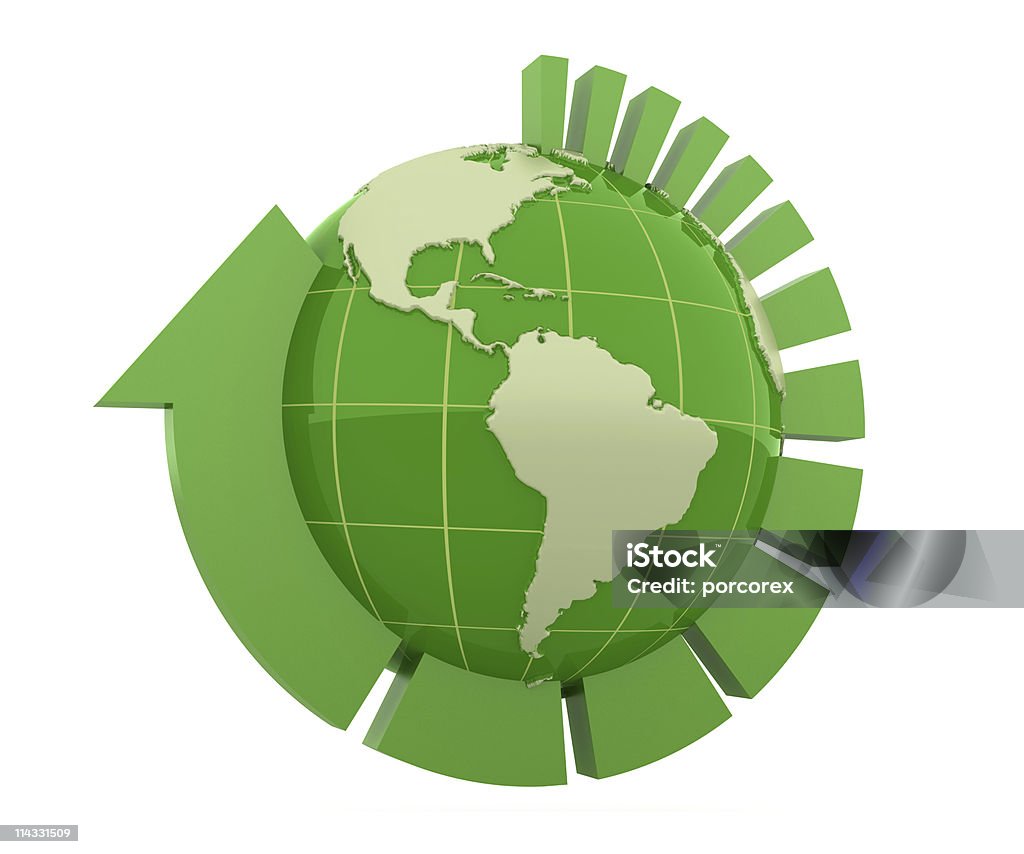 Terre Globe avec le Concept "Recycle - Photo de Couleur verte libre de droits