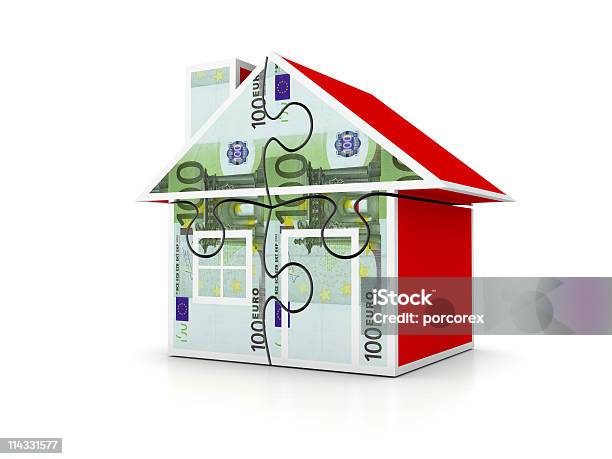 Euro House Puzzle Stock Photo - Download Image Now - House, Euro Symbol, European Union Currency