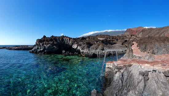 Swimming bay of Tacoron ( Cala de Tacoron) near La Restinga on the island of El Hierro, Canary Islands, Spain