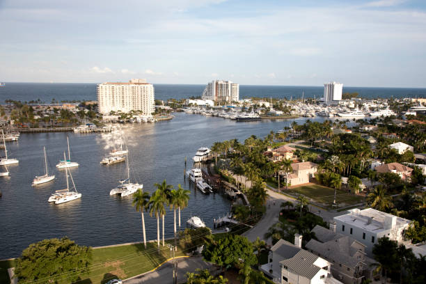 istock Intracoastal Waterway, Florida aerial view 1143317307