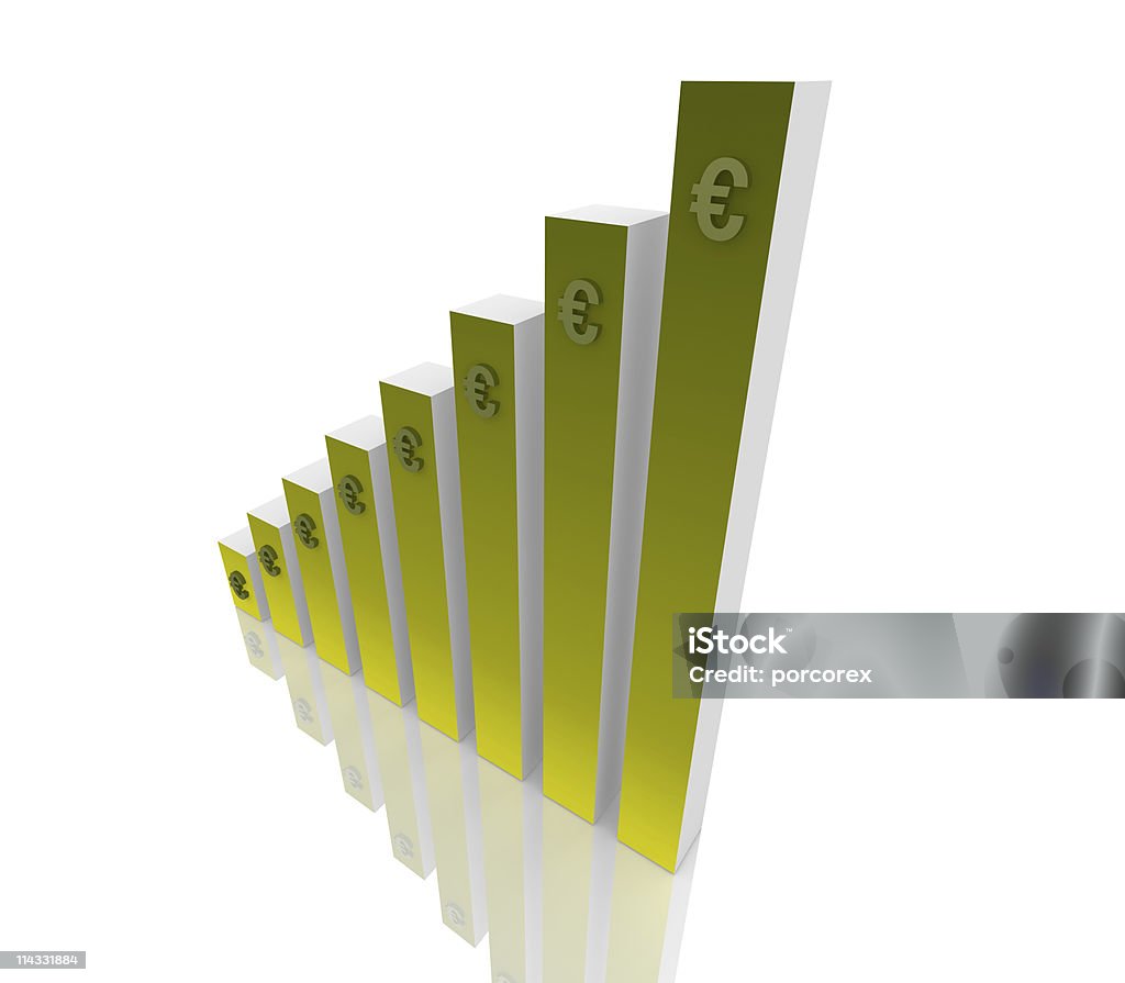 Diagramm Wachstum Euro - Lizenzfrei Balkendiagramm Stock-Foto