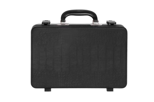 istock Black case for guns isolated for white background 1143319629
