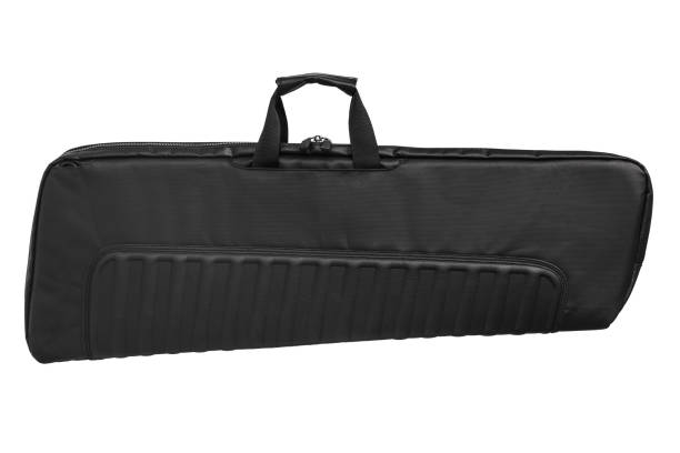 istock Black soft case for guns isolated for white background 1143319656