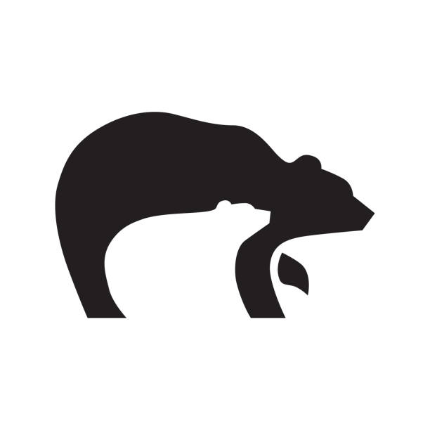 bär - bärenjunges stock-grafiken, -clipart, -cartoons und -symbole