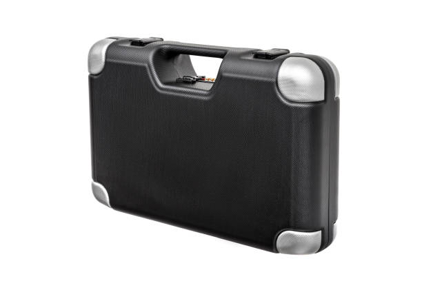 istock Black case for guns isolated for white background 1143328201