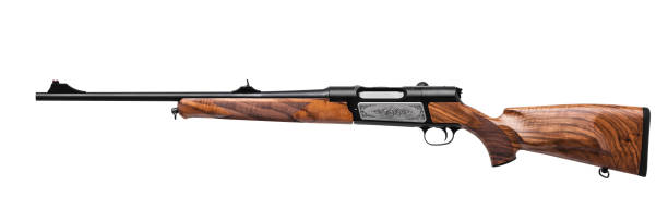 istock wooden hunting rifle isolated on white background 1143328319