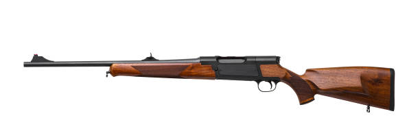 istock wooden hunting rifle isolated on white background 1143328519