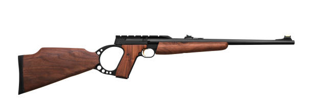 istock Gun rifle isolated on white background 1143328616
