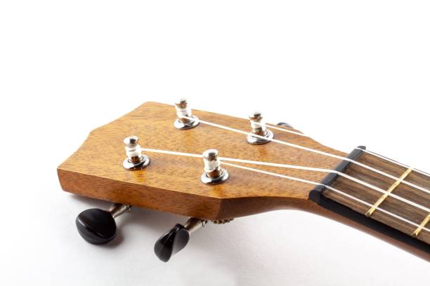istock Head of a wooden ukulele 1143334022