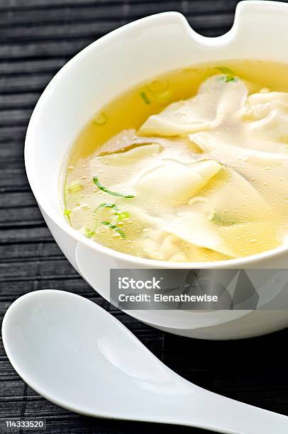 Wonton Soup Stock Photo - Download Image Now - Appetizer, Bowl, Chinese Culture