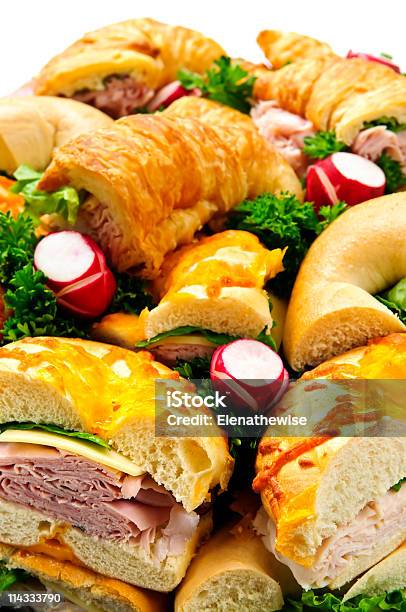 Sandwich Vassoio Di - Fotografie stock e altre immagini di Alimentazione sana - Alimentazione sana, Bagel, Buffet