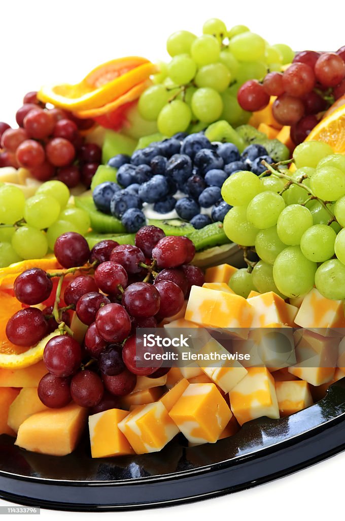 Поднос с фруктами - Стоковые фото Куб роялти-фри