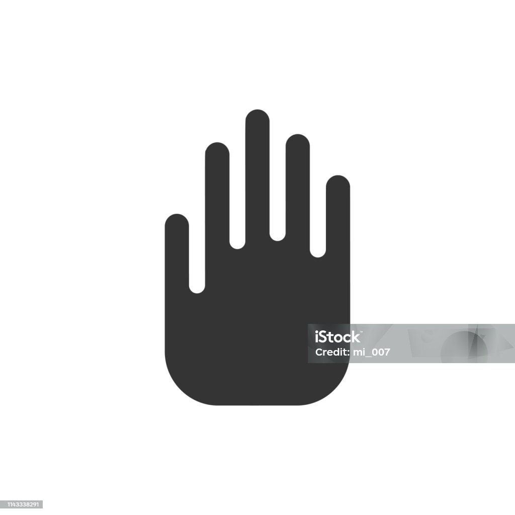 Stop hand sign icon. Hand palm Icon. A Helping Hand stock vector