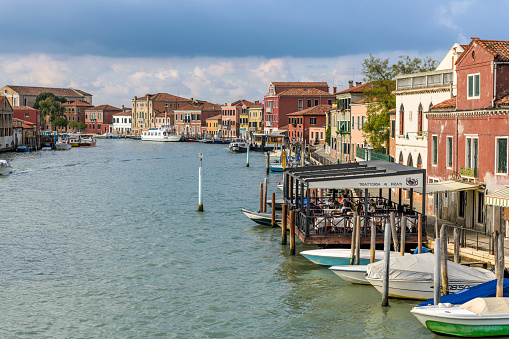 View of Grand Canal in Venice, Italy with San Simeon Piccolo Church at background