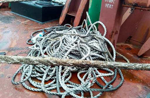 Fishing ropes on a shipyard. Shot with a 35-mm full-frame 61MP Sony A7R IV.