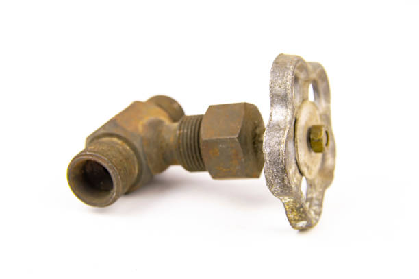 istock Old water tap on white background 1143351871