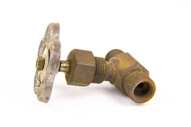 istock Old water tap on white background 1143351874