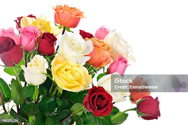 Bukiet Z Róż - zdjęcia stockowe i więcej obrazów Róża - Róża, Wielokolorowy, Obraz w kolorze