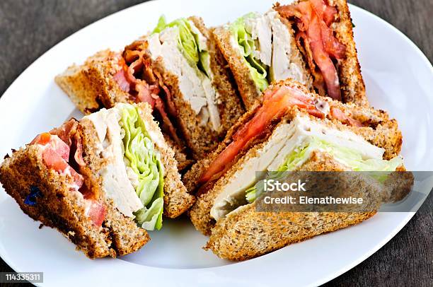 Клубный Сэндвич — стоковые фотографии и другие картинки Клубный сэндвич - Клубный сэндвич, Мясо индейки, Мясо курицы