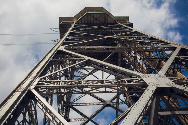 istock Funicular mechanism with one rotating wheel in mountains 1143355430