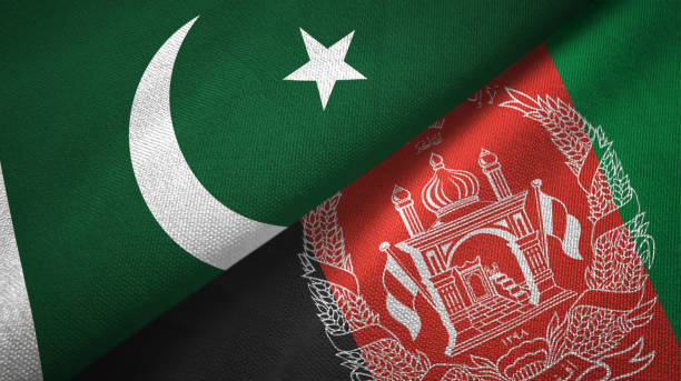 istock Pakistan and Afghanistan two flags textile cloth, fabric texture 1143362068