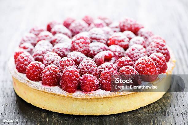 Raspberry Tart Stock Photo - Download Image Now - Raspberry, Sweet Pie, Tart - Dessert