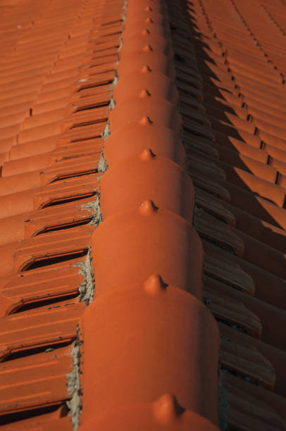 istock Tiles on roof forming a charming background 1143366127